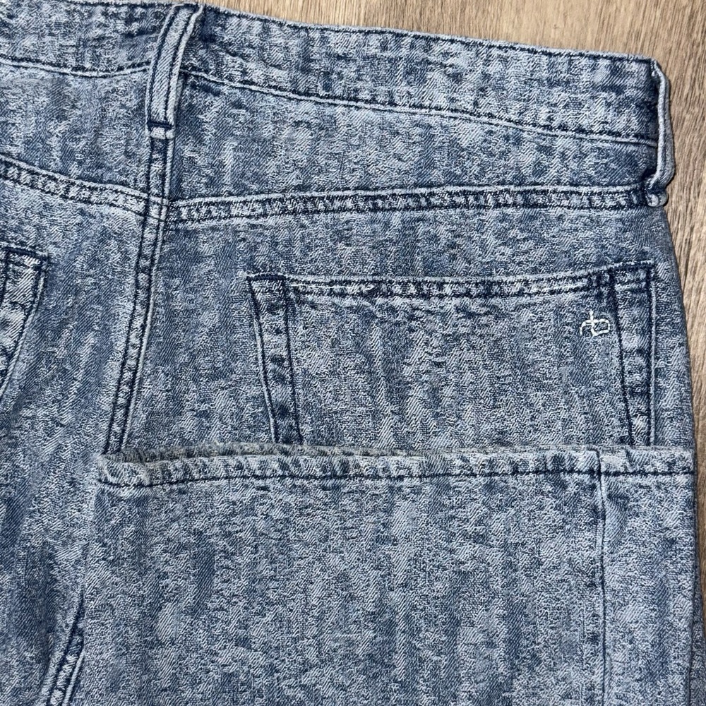 Rag And Bone Logan Mid Rise Wide Leg Jeans Women's 30 Medium Blue Washed